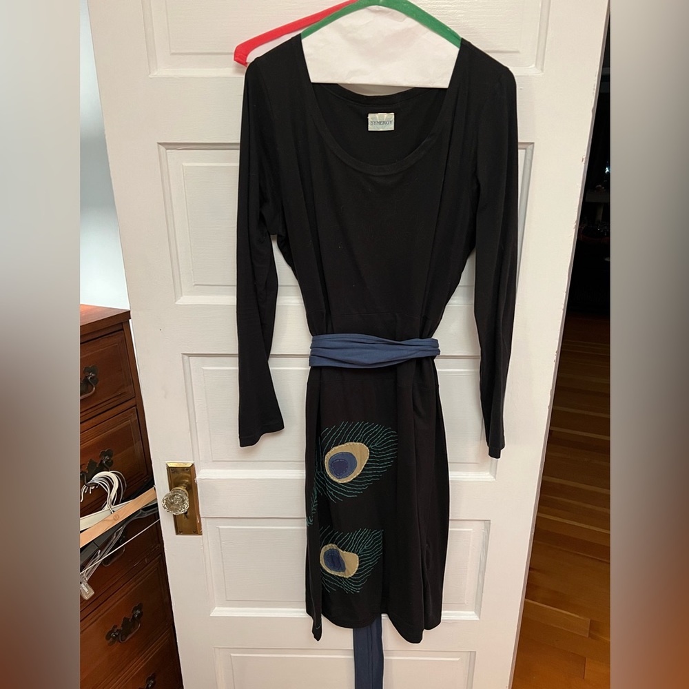 Peacock feather dress